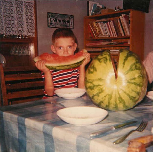 Eating melon