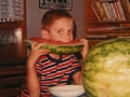Eating melon